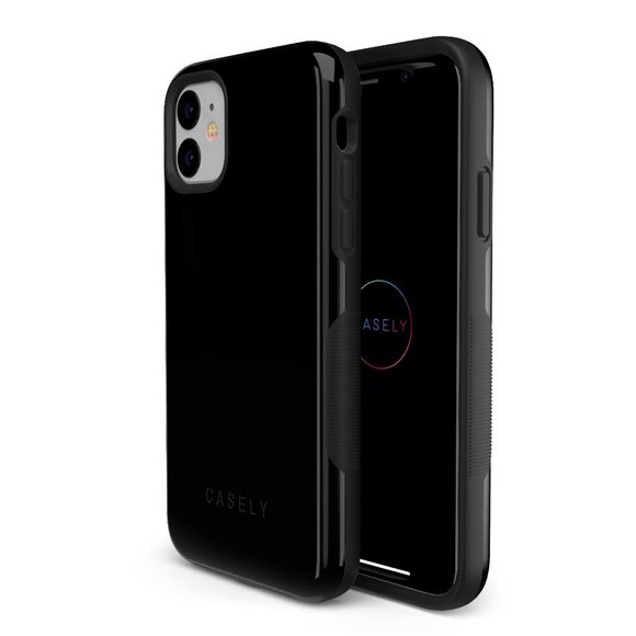 iPhone 11 Phone CaseBlack on Black360 Degree Coverage for Your PhonePre